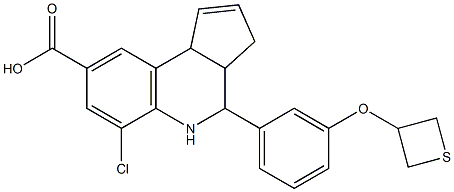 6-chloro-4-[3-(3-thietanyloxy)phenyl]-3a,4,5,9b-tetrahydro-3H-cyclopenta[c]quinoline-8-carboxylic acid