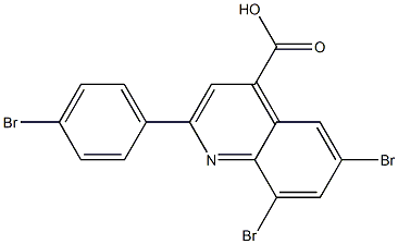 6,8-dibromo-2-(4-bromophenyl)-4-quinolinecarboxylic acid 化学構造式