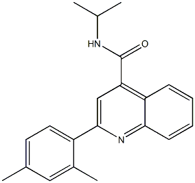 2-(2,4-dimethylphenyl)-N-isopropyl-4-quinolinecarboxamide,,结构式