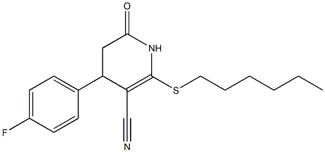 4-(4-fluorophenyl)-2-(hexylsulfanyl)-6-oxo-1,4,5,6-tetrahydro-3-pyridinecarbonitrile|