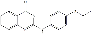 2-(4-ethoxyanilino)-4H-3,1-benzothiazin-4-one Struktur