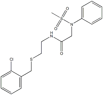N-{2-[(2-chlorobenzyl)sulfanyl]ethyl}-2-[(methylsulfonyl)anilino]acetamide Structure