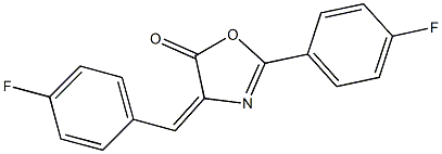 4-(4-fluorobenzylidene)-2-(4-fluorophenyl)-1,3-oxazol-5(4H)-one 结构式
