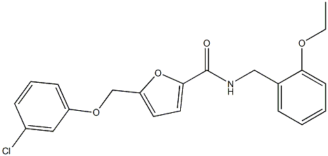  5-[(3-chlorophenoxy)methyl]-N-(2-ethoxybenzyl)-2-furamide