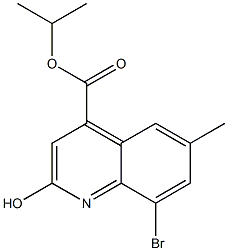 isopropyl 8-bromo-2-hydroxy-6-methyl-4-quinolinecarboxylate Struktur
