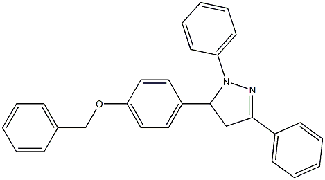 benzyl 4-(1,3-diphenyl-4,5-dihydro-1H-pyrazol-5-yl)phenyl ether 结构式