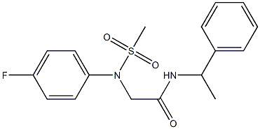 2-[4-fluoro(methylsulfonyl)anilino]-N-(1-phenylethyl)acetamide|
