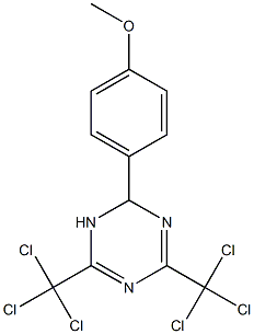 4-[4,6-bis(trichloromethyl)-1,2-dihydro-1,3,5-triazin-2-yl]phenyl methyl ether,,结构式