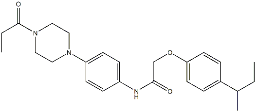 2-(4-sec-butylphenoxy)-N-[4-(4-propionyl-1-piperazinyl)phenyl]acetamide Structure