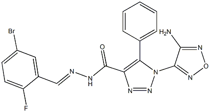  1-(4-amino-1,2,5-oxadiazol-3-yl)-N'-(5-bromo-2-fluorobenzylidene)-5-phenyl-1H-1,2,3-triazole-4-carbohydrazide