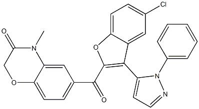 6-{[5-chloro-3-(1-phenyl-1H-pyrazol-5-yl)-1-benzofuran-2-yl]carbonyl}-4-methyl-2H-1,4-benzoxazin-3(4H)-one