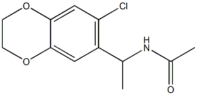 N-[1-(7-chloro-2,3-dihydro-1,4-benzodioxin-6-yl)ethyl]acetamide,,结构式