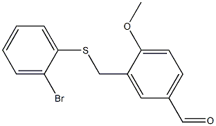 3-{[(2-bromophenyl)sulfanyl]methyl}-4-methoxybenzaldehyde Structure