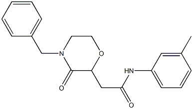 2-(4-benzyl-3-oxo-2-morpholinyl)-N-(3-methylphenyl)acetamide Struktur