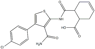  6-({[3-(aminocarbonyl)-4-(4-chlorophenyl)-2-thienyl]amino}carbonyl)-3-cyclohexene-1-carboxylic acid