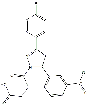 4-(3-(4-bromophenyl)-5-{3-nitrophenyl}-4,5-dihydro-1H-pyrazol-1-yl)-4-oxobutanoic acid