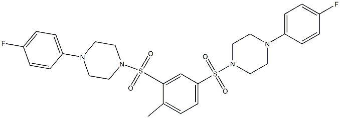  1-(4-fluorophenyl)-4-[(5-{[4-(4-fluorophenyl)-1-piperazinyl]sulfonyl}-2-methylphenyl)sulfonyl]piperazine