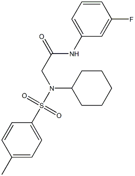 2-{cyclohexyl[(4-methylphenyl)sulfonyl]amino}-N-(3-fluorophenyl)acetamide