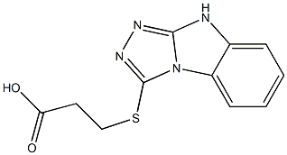 3-(9H-[1,2,4]triazolo[4,3-a]benzimidazol-3-ylsulfanyl)propanoic acid 化学構造式