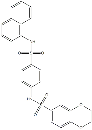  N-{4-[(1-naphthylamino)sulfonyl]phenyl}-2,3-dihydro-1,4-benzodioxine-6-sulfonamide