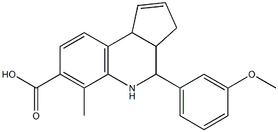 4-(3-methoxyphenyl)-6-methyl-3a,4,5,9b-tetrahydro-3H-cyclopenta[c]quinoline-7-carboxylic acid Structure