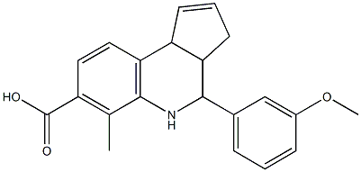 4-(3-methoxyphenyl)-6-methyl-3a,4,5,9b-tetrahydro-3H-cyclopenta[c]quinoline-7-carboxylic acid 结构式