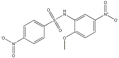 4-nitro-N-[5-nitro-2-(methyloxy)phenyl]benzenesulfonamide Struktur