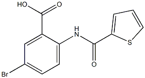 5-bromo-2-[(2-thienylcarbonyl)amino]benzoic acid Struktur