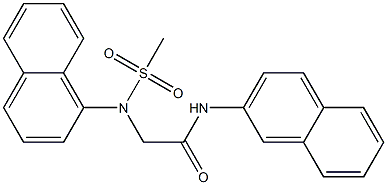 2-[(methylsulfonyl)(1-naphthyl)amino]-N-(2-naphthyl)acetamide,,结构式