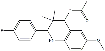  2-(4-fluorophenyl)-6-methoxy-3,3-dimethyl-1,2,3,4-tetrahydro-4-quinolinyl acetate