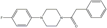 1-(4-fluorophenyl)-4-(phenylacetyl)piperazine 结构式