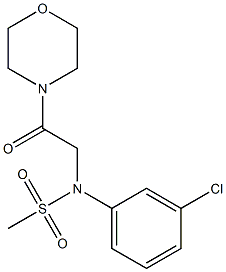 N-(3-chlorophenyl)-N-[2-(4-morpholinyl)-2-oxoethyl]methanesulfonamide 结构式