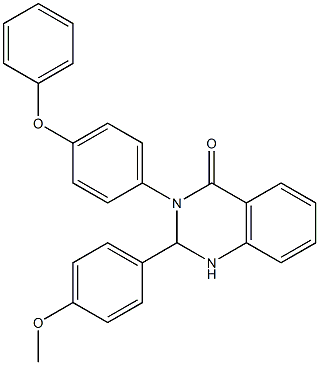 2-(4-methoxyphenyl)-3-(4-phenoxyphenyl)-2,3-dihydro-4(1H)-quinazolinone Structure