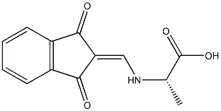 N-[(1,3-dioxo-1,3-dihydro-2H-inden-2-ylidene)methyl]alanine,,结构式