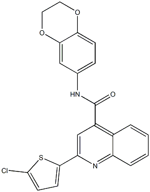  2-(5-chloro-2-thienyl)-N-(2,3-dihydro-1,4-benzodioxin-6-yl)-4-quinolinecarboxamide