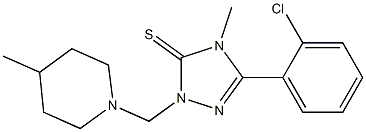 5-(2-chlorophenyl)-4-methyl-2-[(4-methyl-1-piperidinyl)methyl]-2,4-dihydro-3H-1,2,4-triazole-3-thione|
