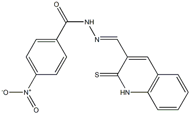 4-nitro-N'-[(2-thioxo-1,2-dihydro-3-quinolinyl)methylene]benzohydrazide,,结构式