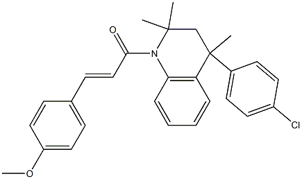 4-[3-(4-(4-chlorophenyl)-2,2,4-trimethyl-3,4-dihydro-1(2H)-quinolinyl)-3-oxo-1-propenyl]phenyl methyl ether,,结构式