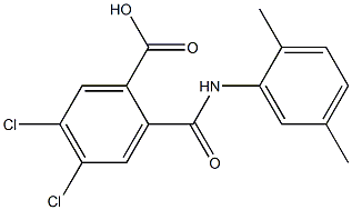 4,5-dichloro-2-[(2,5-dimethylanilino)carbonyl]benzoic acid Structure