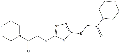 4-{[(5-{[2-(4-morpholinyl)-2-oxoethyl]sulfanyl}-1,3,4-thiadiazol-2-yl)sulfanyl]acetyl}morpholine Structure