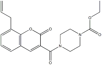 ethyl 4-[(8-allyl-2-oxo-2H-chromen-3-yl)carbonyl]-1-piperazinecarboxylate|