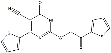 6-oxo-2-{[2-oxo-2-(2-thienyl)ethyl]sulfanyl}-4-(2-thienyl)-1,6-dihydro-5-pyrimidinecarbonitrile|