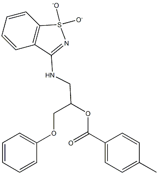 2-[(1,1-dioxido-1,2-benzisothiazol-3-yl)amino]-1-(phenoxymethyl)ethyl 4-methylbenzoate