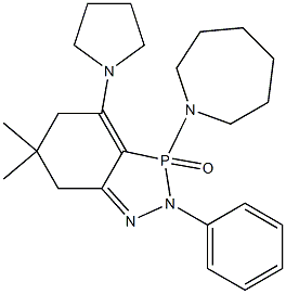 3-(1-azepanyl)-6,6-dimethyl-2-phenyl-4-(1-pyrrolidinyl)-3,5,6,7-tetrahydro-2H-1,2,3-benzodiazaphosphole 3-oxide