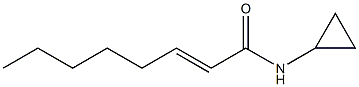 N-cyclopropyl-2-octenamide Struktur