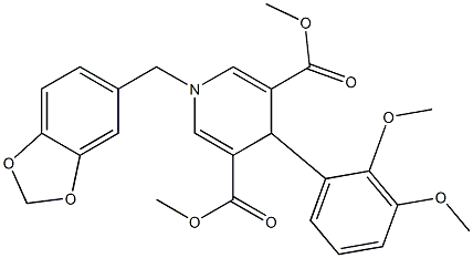  dimethyl 1-(1,3-benzodioxol-5-ylmethyl)-4-(2,3-dimethoxyphenyl)-1,4-dihydro-3,5-pyridinedicarboxylate