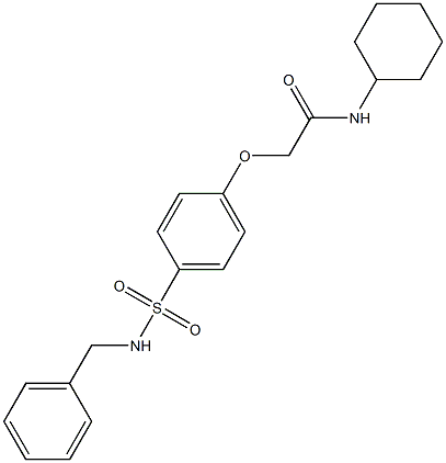 2-{4-[(benzylamino)sulfonyl]phenoxy}-N-cyclohexylacetamide Structure