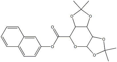 2-naphthyl 2,2,7,7-tetramethyltetrahydro-3aH-di[1,3]dioxolo[4,5-b:4,5-d]pyran-5-carboxylate Struktur