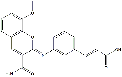  3-(3-{[3-(aminocarbonyl)-8-methoxy-2H-chromen-2-ylidene]amino}phenyl)acrylic acid