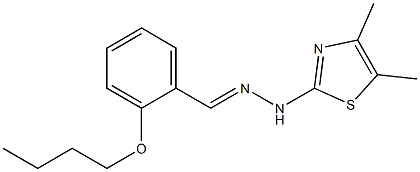 2-butoxybenzaldehyde (4,5-dimethyl-1,3-thiazol-2-yl)hydrazone 化学構造式